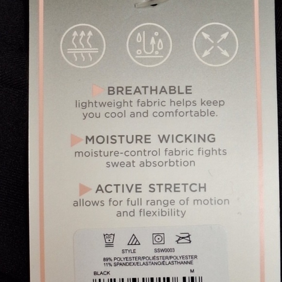 NEW! Shadow Sport Black Fitted Mock-Neck Zip Front Athletic Jacket - Picture 13 of 15